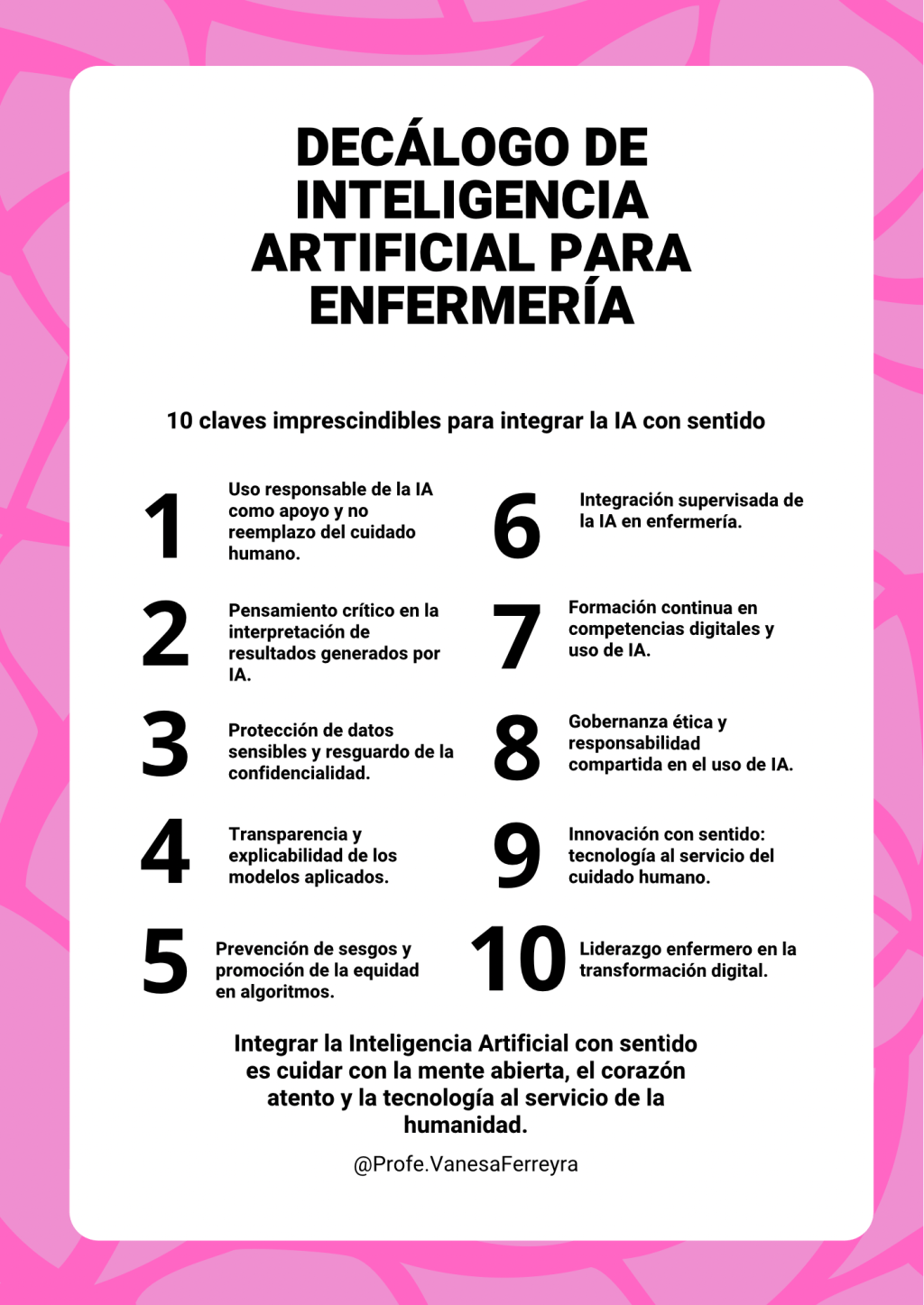 Decálogo de Inteligencia Artificial para&nbsp;Enfermería